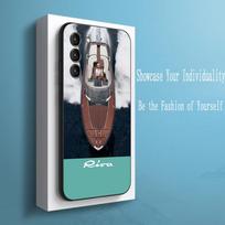 RIVA Jachtos šaunus logotipas madingas raštas Telefono dėklas Samsung Galaxy S26 S25 S24 S23 S22 S21 Plus Ultra Note20 minkštas juodas Galaxy S26 black