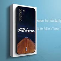 RIVA Jachtos šaunus logotipas madingas raštas Telefono dėklas Samsung Galaxy S26 S25 S24 S23 S22 S21 Plus Ultra Note20 minkštas juodas Galaxy S26 black