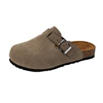 Vaikų šlepetės Mergaitėms Kamštinės šlepetės Vaikų batai Namų batai Kūdikiams berniukams Vaikų mada Suede Laisvalaikio basutės pavasaris vasara 34-insole 21.2cm gray