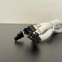 Corsair GPU VGA Type 4 (Tinka Type 3) Sleeved white PCIe kabelis 2×8 (6+2) Pin (Orginalus)