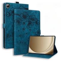 Minkštas atverčiamas dėklas, skirtas Samsung Galaxy Tab A11+ SM-X230 X236 11 colių A11 SM-X130 8,7 colių, su kišenėle ir sulankstomu stoveliu Tab A11 Plus 11 inch tamsiai mėlyna