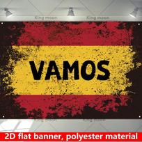 2D Ispanija Vamos Grunge Vėliavos Bannerio Fonas 47.2x31.5inch/120*80cm black
