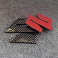Automobilio variklio dangčio priekinis ir galinis emblemos ženklelis Suzuki Swift SX4 Alto Baleno Jimny ABS grotelių logotipo skyrelio lipdukas 12CM matinė juoda spalva