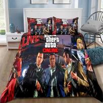 Žaidimo Grand Theft Auto Antklodės užvalkalas Pagalvės užvalkalas Patalynės komplektas Gta Suaugusiam Berniukui Mergaitei Miegamojo dekoracija Viengulis Dvigulis Didelis dydis 100x135cm