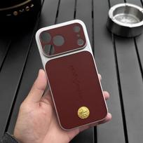 Prabangus odinis pilnos kameros apsaugos telefono dėklas, skirtas iPhone 17 Air 16 15 14 13 Pro Max, atsparus pirštų atspaudams dangtelis su kameros mygtuko apsauga iPhone 13 raudona