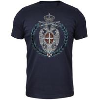 Serbijos erelio medalis Spausdinti marškinėliai 100% medvilnė Apvali apykaklė Trumpomis rankovėmis Vasaros laisvalaikio vyriški marškinėliai Gatvės stilius 4XL gray