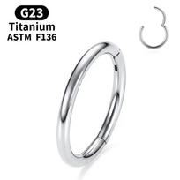G23 Titano Nosies Auskaras F136 Implantinės Klasės 14G 16G 18G 20G Clicker Diafragma Tragus Auskaras Seksualūs Kūno Papuošalai 20G 0.8x10mm white
