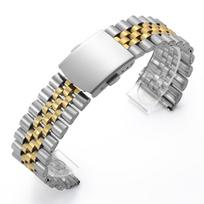 Sidabro Aukso Nerūdijančio Plieno Laikrodžio Dirželis 18mm 20mm 22mm Sulankstoma Sagtis Laikrodžio Juosta Vyriškas Pakeitimas Riešo Laikrodžio Apyrankės Aksesuarai 20mm gray