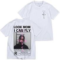 Kaktuso Džeko Marškinėliai Aukštos Kokybės Medvilnė Unisex Unisex Išvaizda Mama Aš Galiu Skristi Marškinėliai Astroworld Hip Hop Trumpomis Rankovėmis Marškinėliai Viršutiniai Drabužiai 3XL white