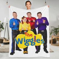 The Wiggles Minkštas šiltas pledas Australijos vaikų muzikos grupė Pliušinis mesti pledas Namų dekoras Flanelinis paklodė Sofos lovos užvalkalas Size: 75*100cm, Weight: 230 GSM yellow