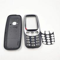 Visas korpusas Nokia 3310 (2G versija) Rėmelis   Baterija  Galinio dangtelio korpusas su anglišku klaviatūra juoda