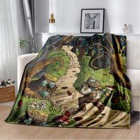 Vėjas gluosniuose Valtis Flanelinis pledas Minkštas šiltas sofos lovos uždangalas Animacinis gyvūnas Miego pledas Dovana vaikams Knygų mylėtojams 80cm x 120cm gray