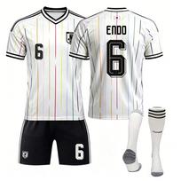 27 Japonija išvykos Nr.. 7 Kaoru Mikasa marškinėliai 8 Takumi Minamino 20 Takei Kubo futbolo uniformos rinkinys 26 white