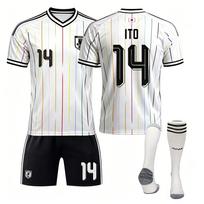 27 Japonija išvykos Nr.. 7 Kaoru Mikasa marškinėliai 8 Takumi Minamino 20 Takei Kubo futbolo uniformos rinkinys 26