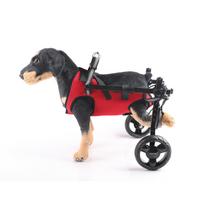 Itin lengvas aliuminio šunų vežimėlis užpakalinėms kojoms Ekologiškas atspindintis tinklelio liemenė Gyvūnų reabilitacijos vaikščiojimo pagalba (Red,Wheelchair&L) raudona