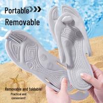Portable Non-Slip Folding Flip-Flops: Travel, Beach, and Hotel Essentials 38-39 gray