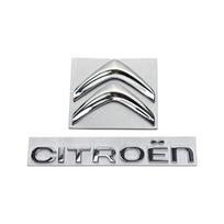 Metalinis automobilio priekinis galinis emblemos ženklelis Vairo emblema Citroën C1 C2 C3 C4 C5 Elysee Picasso Pakeičiami logotipo priedai sidabras