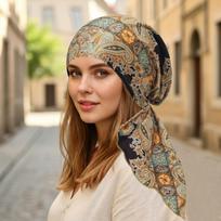 Moterų hidžabai Bandana Mergaičių kepurės su pomponais Kepurė Turbanas Galvos apdangalas nuo plaukų slinkimo Kepurė Chemoterapijos galvos apdangalas brown