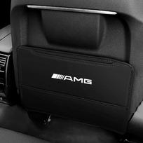 Odinė automobilio sėdynės atlošo apsauga nuo spyrių, kilimėlis, dangtelis, Mercedes Benz AMG W204 W205 W211 W203 W212 S G E GLE GLS CLA GLC EQE IQ9 juoda