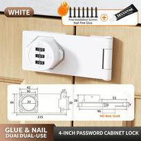 Compact and Strong 3 Digit Cabinet Locks Keyless for Hassle-Free Use A107 beige