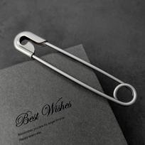 Trendy Large Pins For Clothing Metal Safety Pins Jeans Dress Scarf Adjustable Pins Accessories as the picture gray