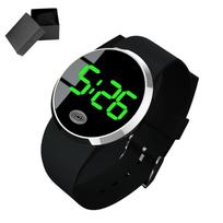 LED elektroninis laikrodis su dideliu ekranu ir plastikiniu korpusu vyrams ir moterims Silver green black