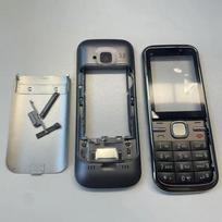 Pilnas korpusas Nokia C5 C5-00 su anglišku klaviatūros išdėstymu gray English