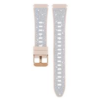 Blizganti silikoninė apyrankė su blizgučiais, skirta Garmin Venu 4 41mm, pakaitinė apyrankė Venu 3S 2S 18mm Forerunner 265S 255S/Vivoactive3s 18mm Universal white