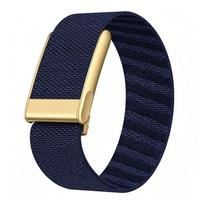 Whoop 5.0 dirželis: Elastinga pintos nailono širdies ritmo stebėjimo sportinė apyrankė Whoop 5.0 Strap beige