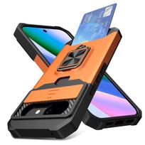 Applicable to Google Pixel 10A card ring push window mobile phone case moto car magnetic protective case google pixel 6 oranžinė