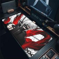Anime Tokyo Ghoul pelės kilimėlis Kaneki Ken HD spausdinimas Kompiuterio žaidėjo Užrakintas kraštas Neslystantis pelės kilimėlis XXL Klaviatūros PC stalo kilimėlis Kilimas 30cmx60cm gray