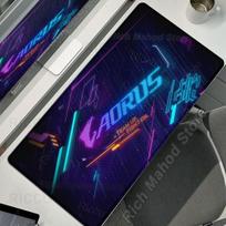 AORUS Large Gaming Mouse Pad XXL Office Laptop Mousepad PC Game Mouse Mat E-Sports Mausepad Keyboard Accessories Cabinet Deskpad 30cmx80cm blue