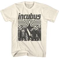 Incubus Band Adult T-Shirt STAR BACKGROUND Alt Rock Metal Concert Beige Cotton Unisex T-Shirt S white