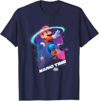 The Super Mario Galaxy Movie Mario Time T-Shirt M blue