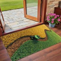 Fendt Print Crystal Velvet Plush Rug Anti?Slip Wear?Resistant Floor Carpet For Indoor Household Home Decoration 40cmx60cm