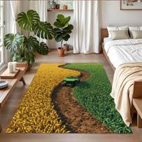 Fendt Print Crystal Velvet Plush Rug Anti?Slip Wear?Resistant Floor Carpet For Indoor Household Home Decoration 70cmx100cm