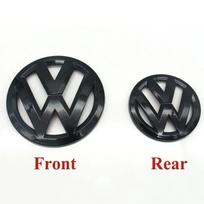2 vnt. ABS automobilio priekinių grotelių emblema, galinių bagažinės ženkliukas, logotipas Volkswagen VW Golf 5 6 7 7.5 8 MK5 MK6 MK7 MK8 Polo Passat B8 Lipdukas 14-17 Golf 7 black