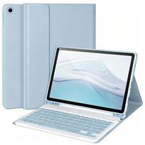 Custom Embossed Samsung Galaxy A9+ Tablet Case & Bluetooth Keyboard with Silent Mouse - Multilingual (French, German, Spanish) Samsung S7/8/9/10/S9FE/S10FE/S10Lite Universal