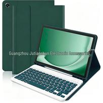 Custom Embossed Samsung Galaxy A9+ Tablet Case & Bluetooth Keyboard with Silent Mouse - Multilingual (French, German, Spanish) Samsung S7/8/9/10/S9FE/S10FE/S10Lite Universal blue