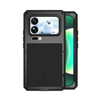 Love Mei Phone Case for Xiaomi 17 Pro Max 15 14 13 11 Silicone Military Grade Metal Protective Case Shock Proof Dust Proof Cover Xiaomi 13 juoda