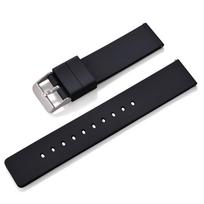 FKM Rubber Strap 14mm 16mm 18mm 20mm 22mm 24mm Sport Waterproof Quick Release Soft Skin‑Friendly Snug Fit Replacement Strap 20mm juoda