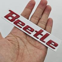 3D Metalinis Automobilio Lipdukas Chromuotos Raudonos Juodos Raidės Logotipas Vardinė Plokštelė Vabalėlio Emblema Galinės Bagažinės Sparno Ženklelis VW 1998 2005 Priedams raudona
