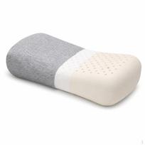 Natūralaus latekso mini kelioninė pagalvė biuro poguliams ir lauko naudojimui 40x20x8cm Šviesiai pilka medvilnė 40x20x8cm_Light Gray Cotton Pillowcase white