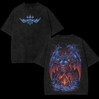 Yu Gi Oh Dark Magician Girl T-shirt Vintage Washed Oversized T Shirt Men's Unisex Clothing High Quality Pure Polyester Tee Tops S black