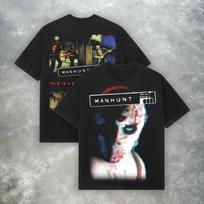 Manhunt PS2 Tee: Vintage Y2K Horror Game Shirt 110 white