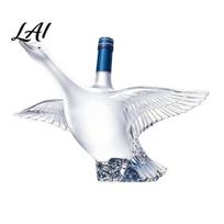 Wine Bottle Art Goose Bird Shape Whiskey Decanter 3D Glass Animal Liquor Decorative for Bar Display 350ml Dispenser Home Advanced Display white