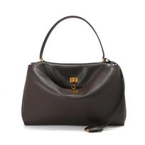 Gift Box First Layer Calfskin Rodeo Kelly Tote Bag Handbag Shoulder Underarm Bag Large Capacity Commuter Bag large size (35cm*10*23) gray