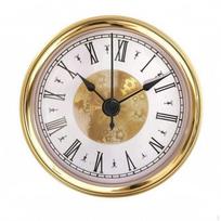 80 mm laikrodžio mechanizmas Laikrodžio įdėklas Nuimamas galinis dangtelis Apvalus Gold Wht Arabic Blk