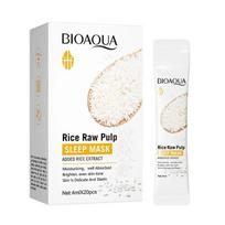 BIOAQUA Rice Raw Pulp Sleeping Mask 20Pcs/Box Wash‑Free Overnight Facial Mask Moisturizing Brightening Skin Care 20pcs white