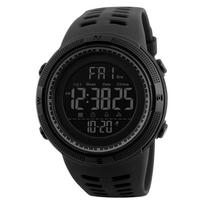 SKMEI Vyriški sportiniai laikrodžiai Atgalinės atskaitos dvigubo laiko žadintuvas Chronograph Skaitmeniniai rankiniai laikrodžiai 50M juoda